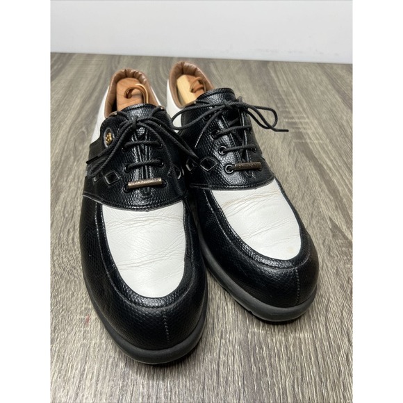 Balenciaga Golf Shoes Logo Sz 23.5EEE US 7 90s VTG RARE Made in Japan - Picture 3 of 14